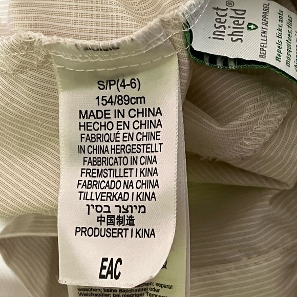 Exofficio Insect Shield Pinstriped Top Sz Small (4-6) - Picture 9 of 10